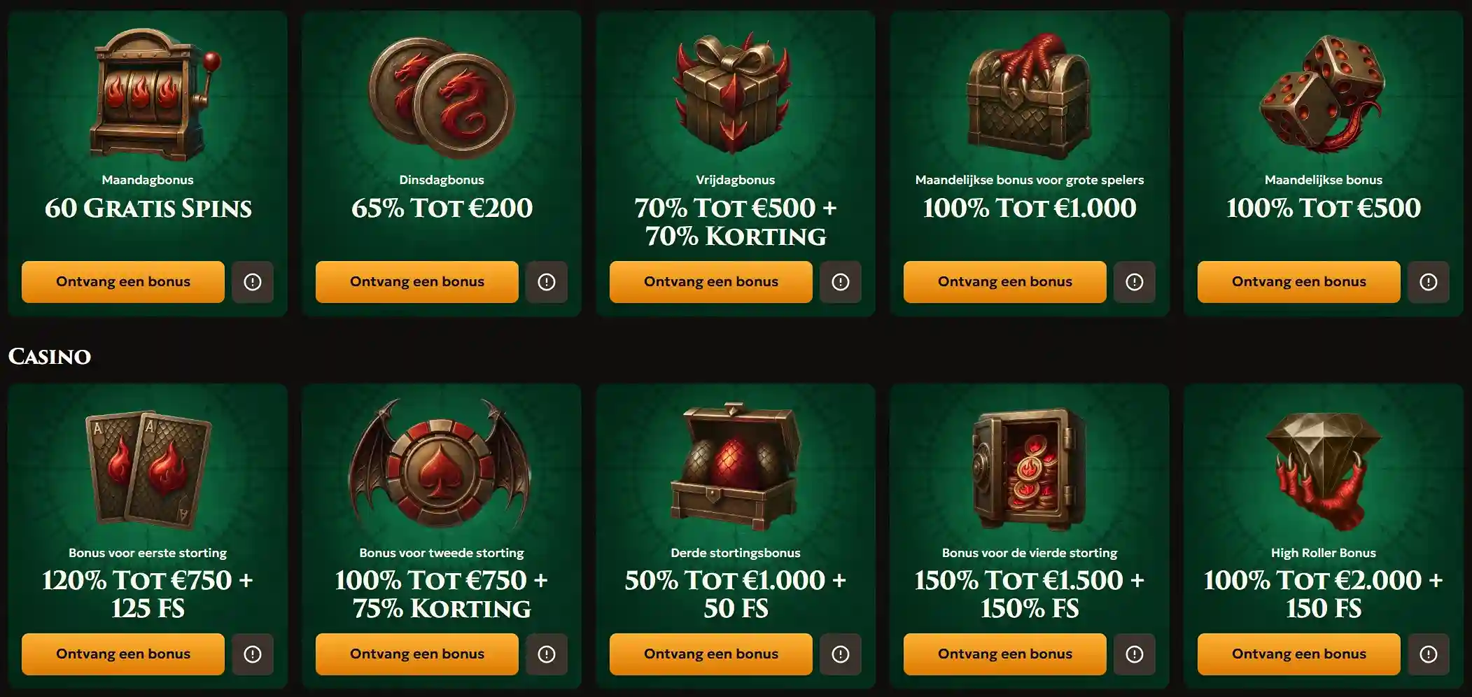 Bonussen en Promoties bij DragoBet